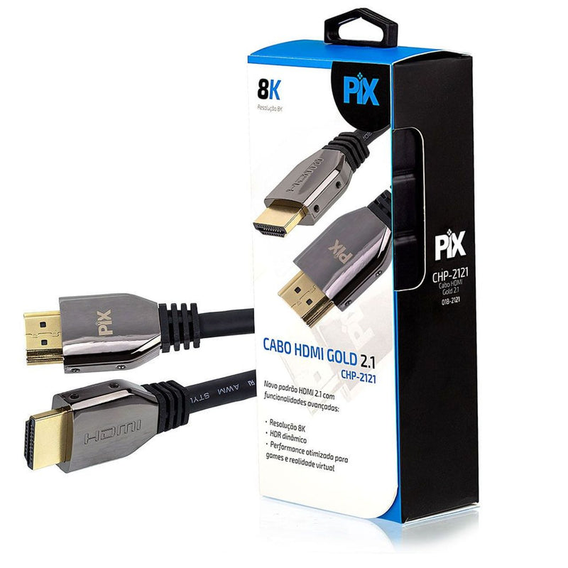 Cabo HDMI Versão 2.1 8K Ultra High Speed 1,5 metro