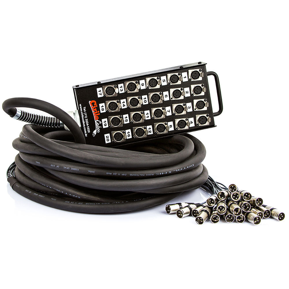 Medusa 20 Vias Montada com Conectores Amphenol