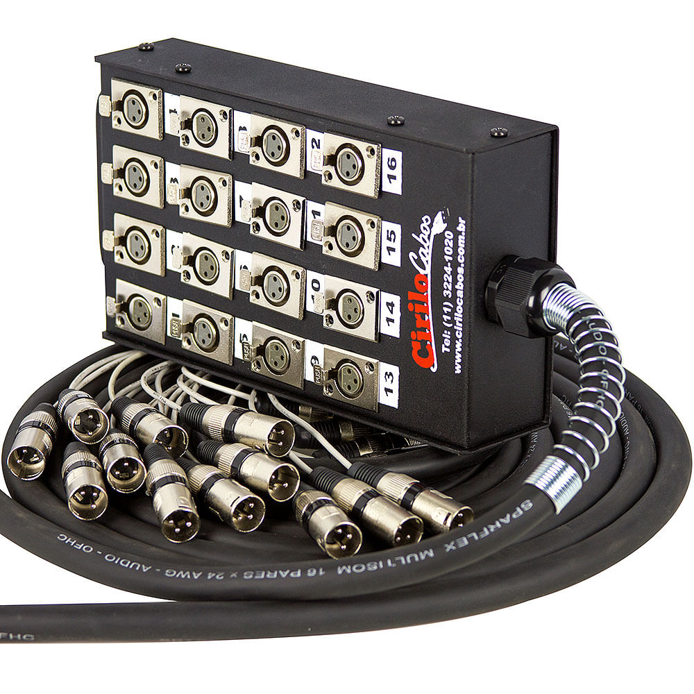 Medusa 16 Vias Montada com Conectores Amphenol