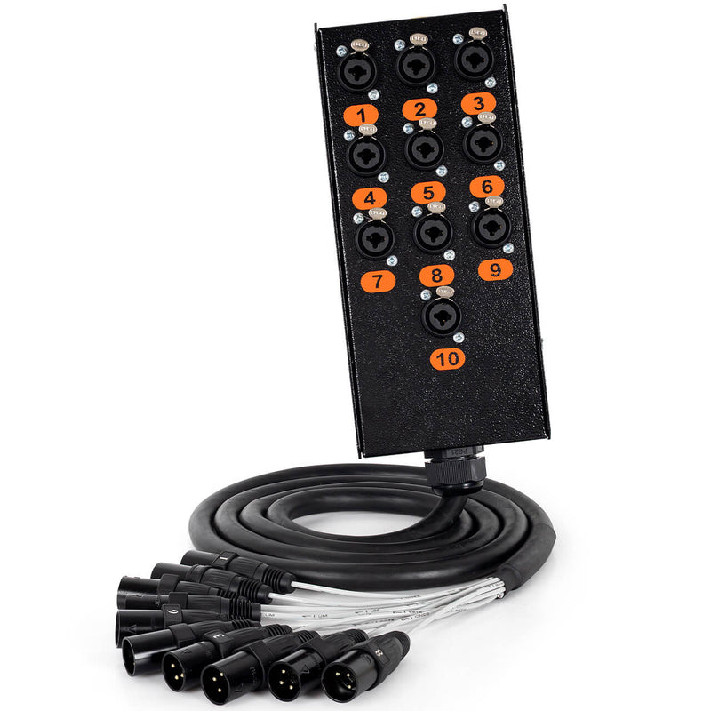 Medusa Combo 10 Vias Profissional com Conectores XLR Anilhados
