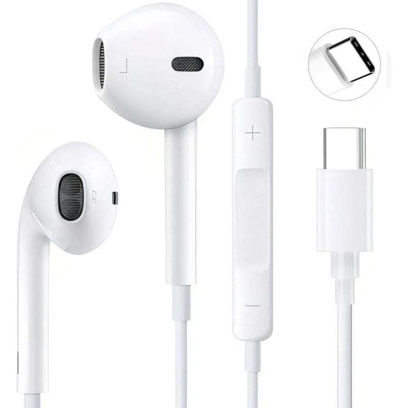 Fone de Ouvido Estéreo com Fio USB-C com Microfone