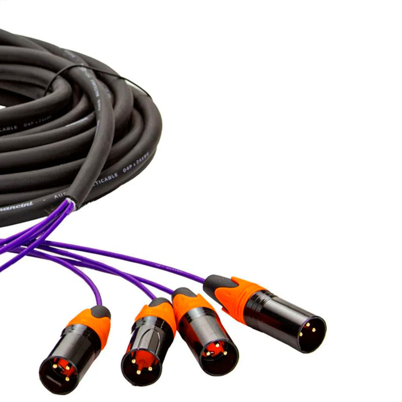 Multicabos 8 Vias com Conectores XLR Profissionais
