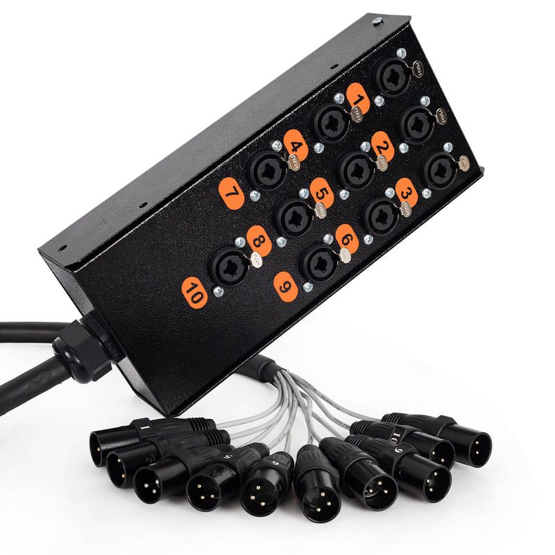 Medusa Combo 10 Vias Profissional com Conectores XLR Anilhados
