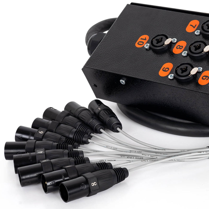 Medusa Combo 10 Vias Profissional com Conectores XLR Anilhados