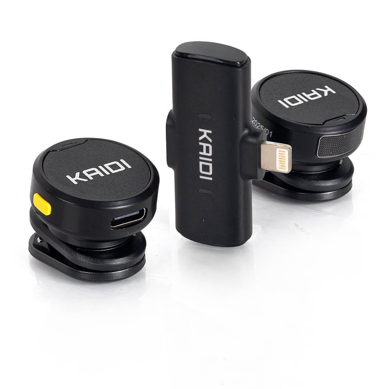 Microfone duplo de lapela para smartphones - KAIDI | Produto